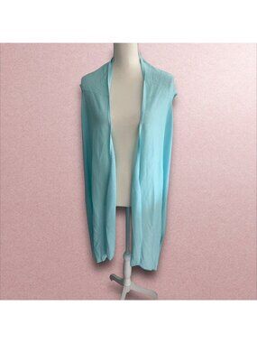 HERVE LEGER Light Blue Open Vest Sweater Size XS/Small